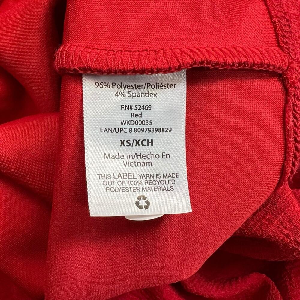 Free Assembly Dress Red Balloon Sleeve Women’s Size XS - Picture 7 of 8